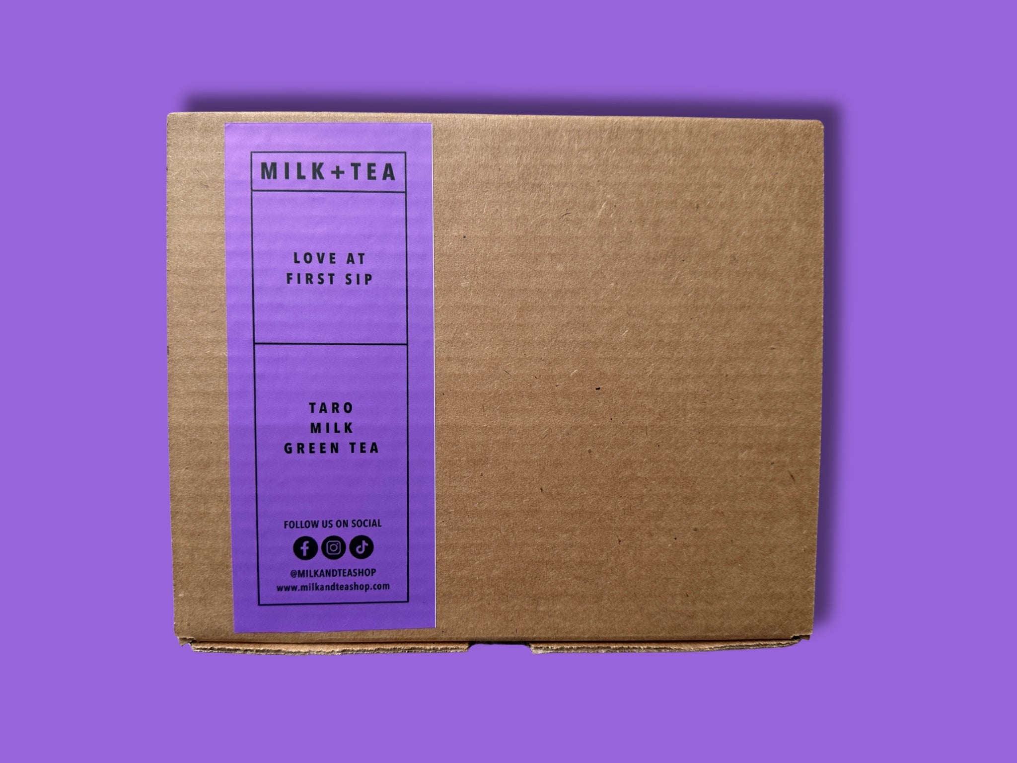 DIY Taro Milk Green Tea Bubble Tea Kit