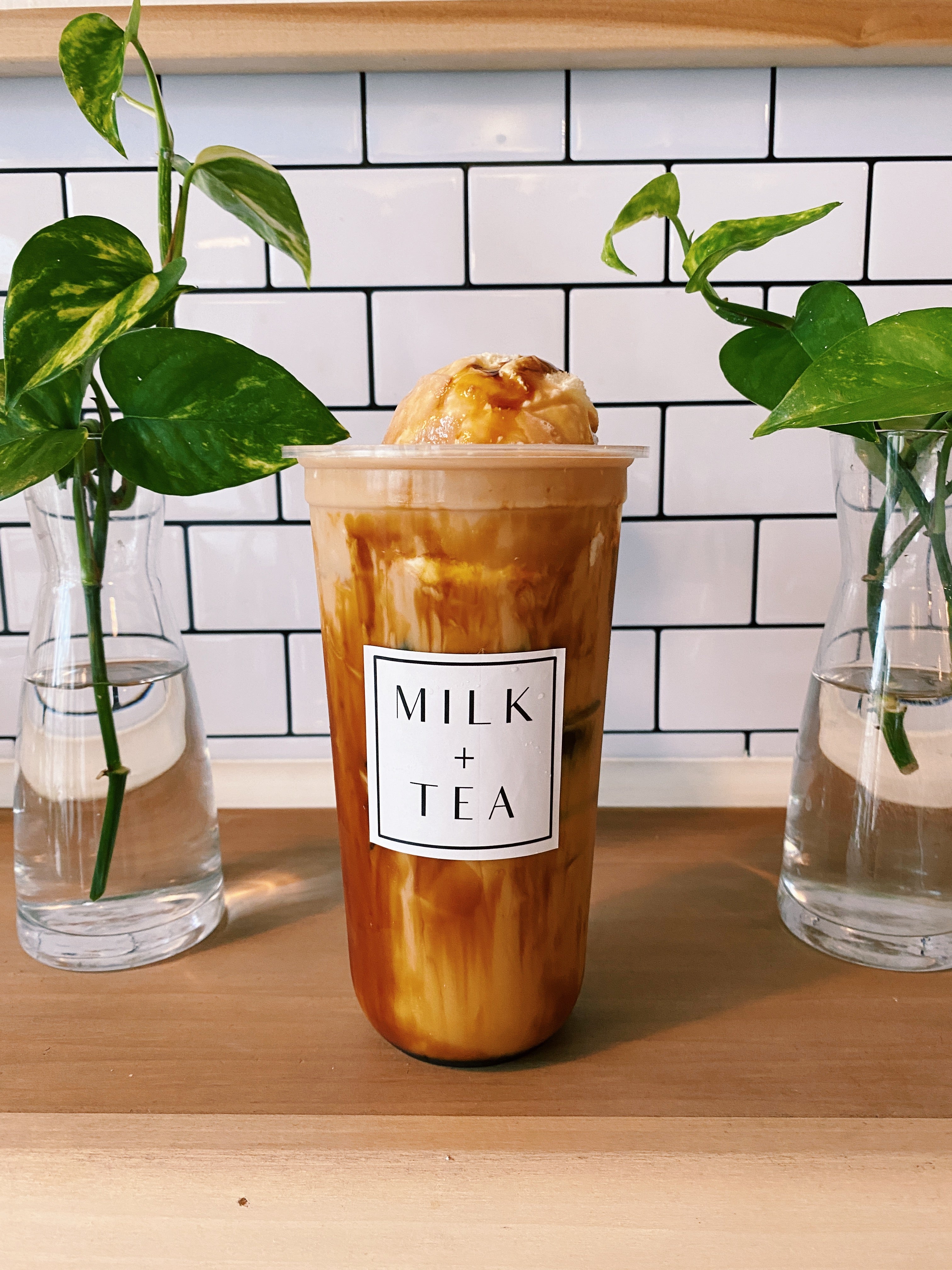 Brown Sugar Milk Black Tea Ice Cream Float